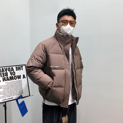 浩斯短款工装立领白鸭绒羽绒服