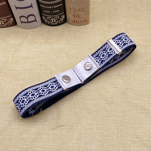 懒人布腰带女士收腰可调节防过敏无痕隐形皮带男无扣松紧军训裤 带