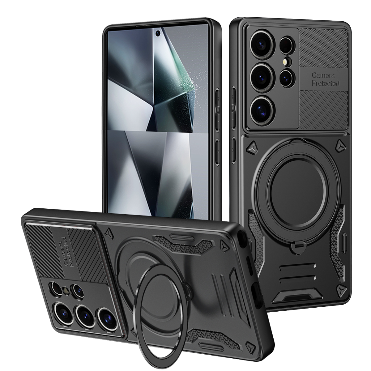 适用于三星Galaxy S26Ultra手机壳旋转指环支架车载磁吸无线充二合一加厚防摔户外