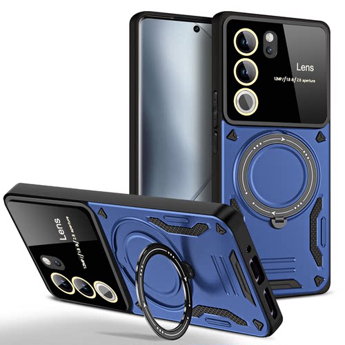 适用于VIVO V60 LITE/V60磁环支架手机壳VIVO V25E/V50 LITE/V50/V27/V27E/V27PRO旋转指环车载磁吸