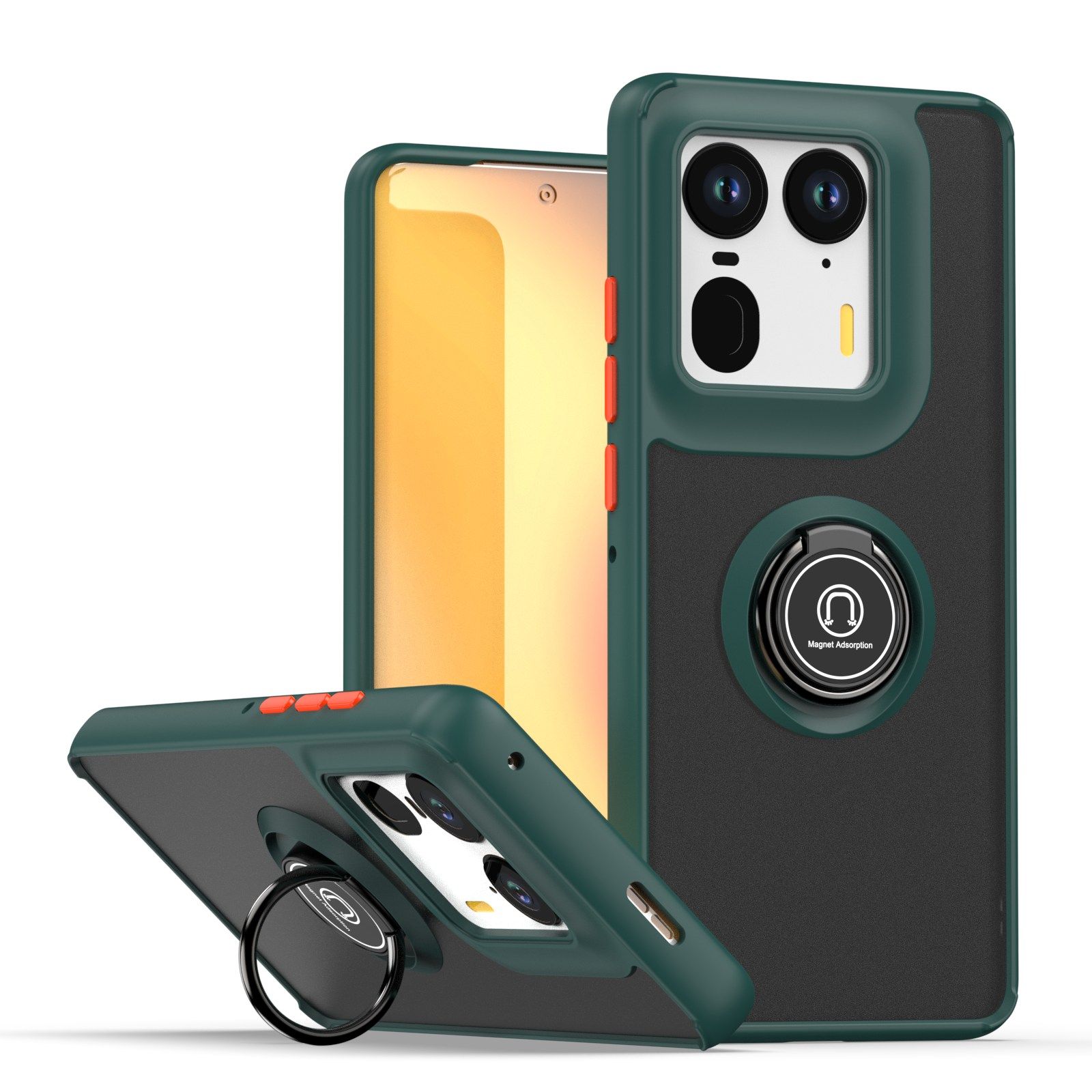 适用于Motorola Moto Edge 50 ULTRA手机壳MOTO EDGE 50PRO车载磁吸磨砂半透明亚克力指环支架保护套