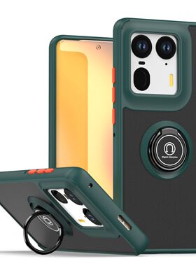 适用于Motorola Moto Edge 50 ULTRA手机壳MOTO EDGE 50PRO车载磁吸磨砂半透明亚克力指环支架保护套
