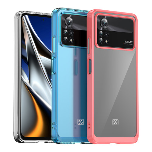 适用于小米POCO X4Pro手机壳POCO X4 NFC 5G简约POCO X4 GT炫彩高清透明硬壳保护套防摔亚克力