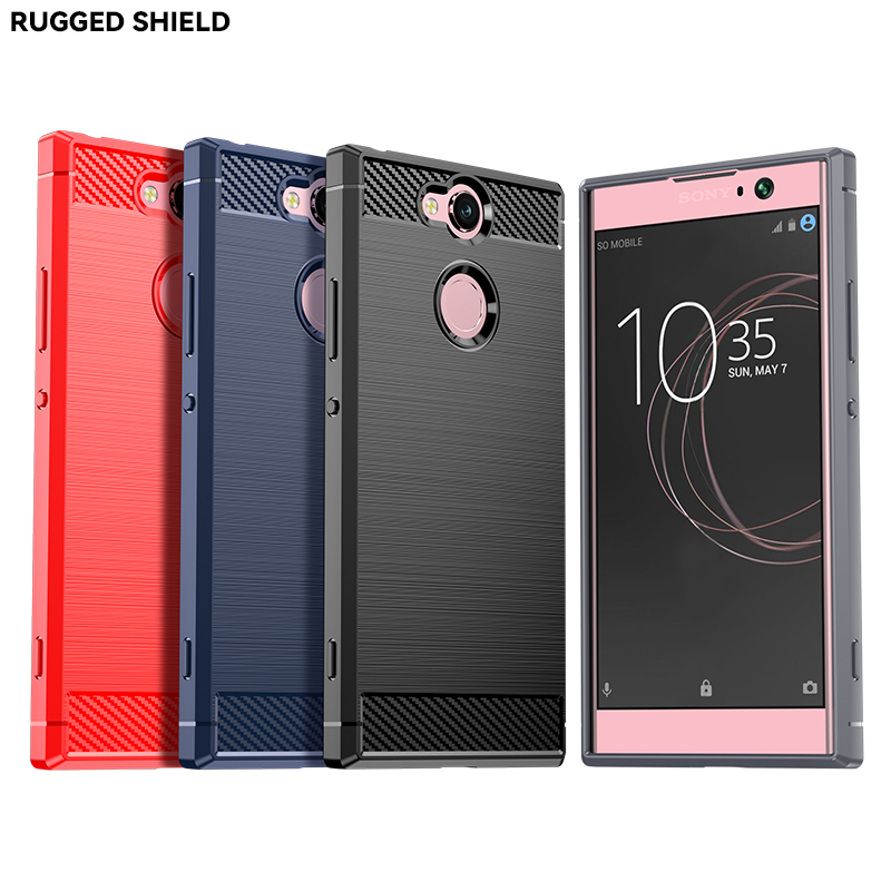 适用于索尼Xperia XA2手机壳Xperia XA2 Ultra/Xperia XA2Plus碳纤维拉丝磨砂质感防摔防滑保护套