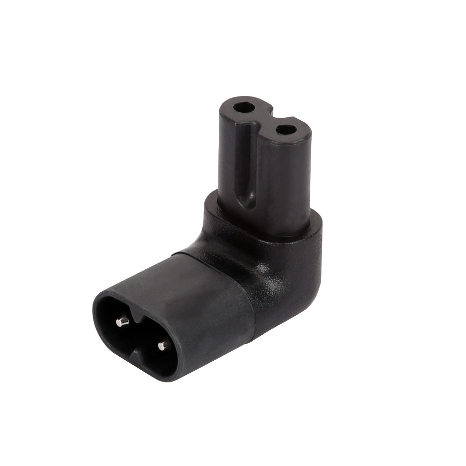 C8转C8弯头上下弯电源转换头,8字公转母上弯转接头, IEC C7 C8