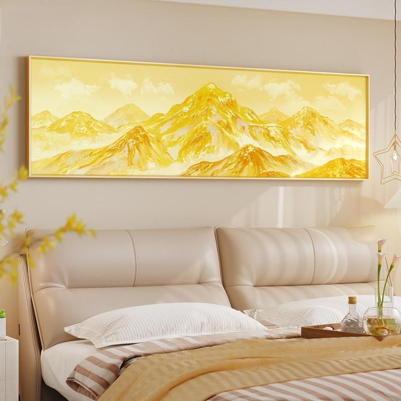 现代简约卧室背景墙招财装饰画