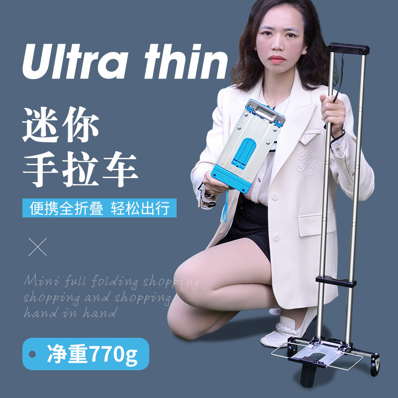 可折叠便携手拉车购物买菜迷你小便携购物车