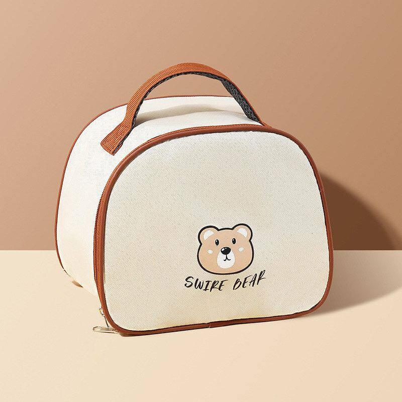 饭盒包手提袋保温包便当餐盒保温桶圆形袋子饭桶可斜挎上班族带饭