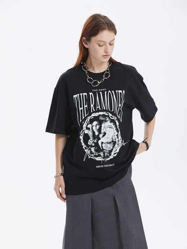 变形字母薄款纯棉百搭短袖