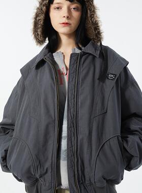 ERRORCODErobotMA2藏青色活页薄棉宽松水洗夹克外套春季中性