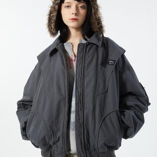 ERRORCODErobotMA2藏青色活页薄棉宽松水洗夹克外套春季中性