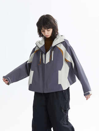 ERRORCODErobo拱门造型拼色户外中性冲锋衣特氟龙三合一防风防水