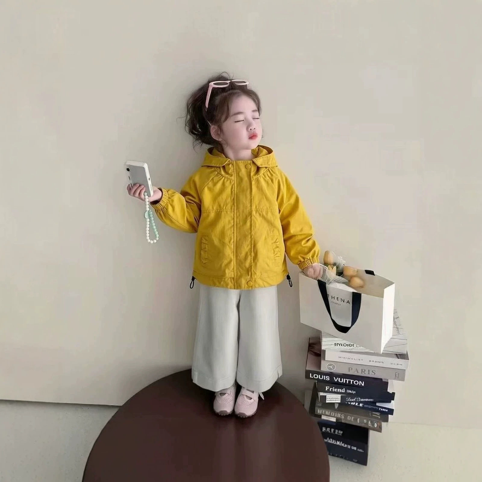 小女孩纯色风衣春秋款2026年普通外套