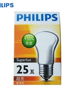 飞利浦蘑菇灯泡钨丝白炽灯泡可调光磨砂E27台灯护眼灯25W40W60w