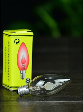 e12仿火苗灯火焰灯E27蜡烛拉尾e14红色泡酒吧咖啡厅财神台led闪泡
