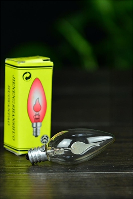 红色e12尖泡闪烁火苗灯火焰灯