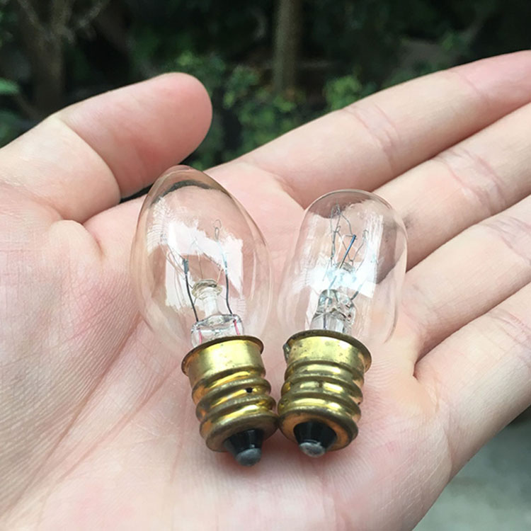 E14螺口尖泡小夜灯15W220v230V岩灯平头灯e12喜马拉雅盐灯钨丝灯