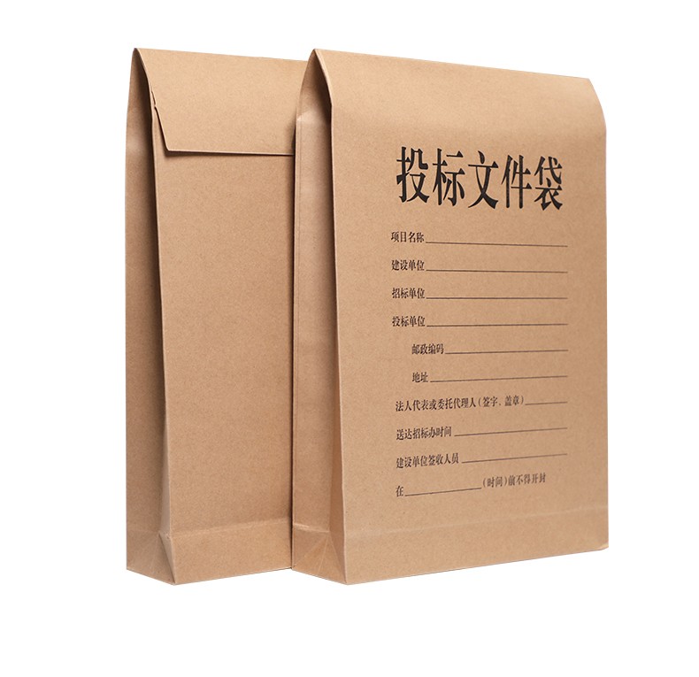 加厚牛皮纸10个装投标袋