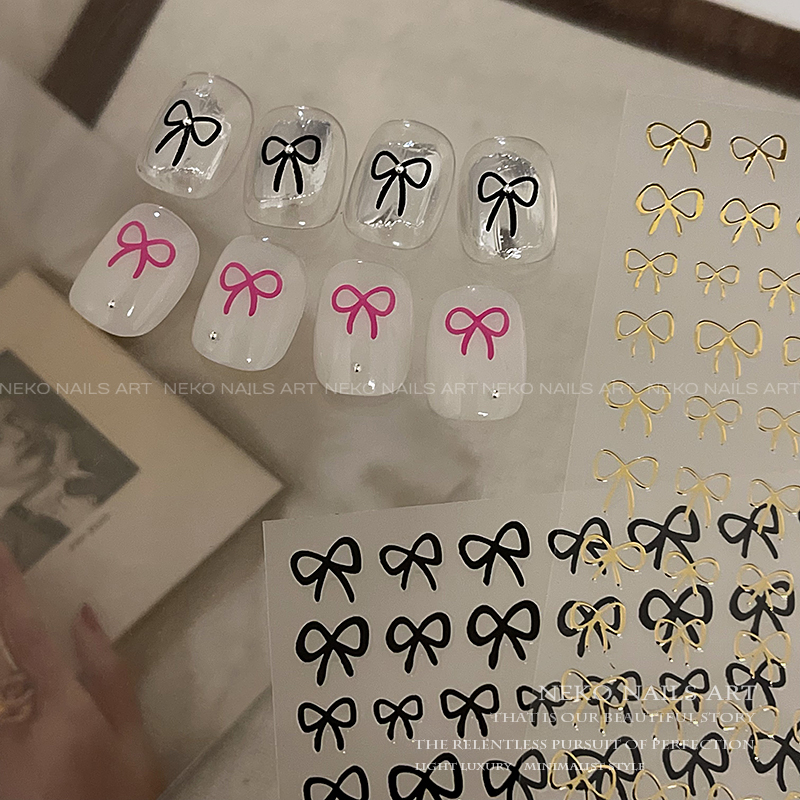 NEKONKins蝴蝶结可爱美甲贴纸