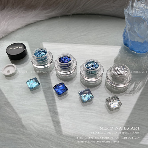 NEKONK蓝色海洋超闪混装美甲亮片