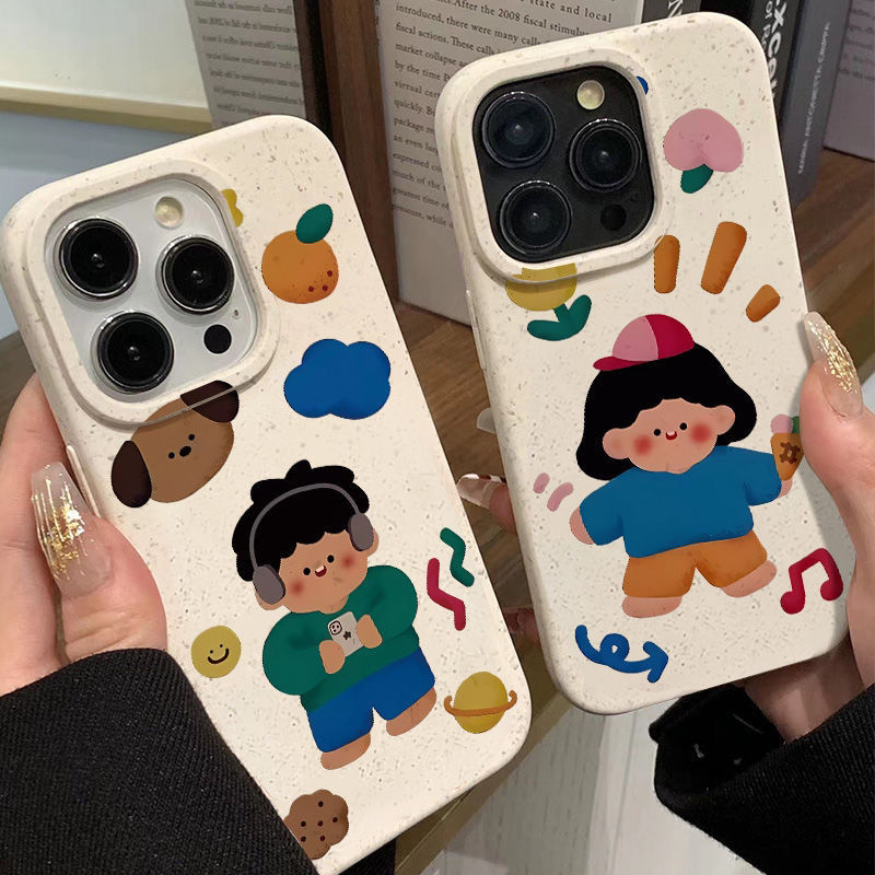 耳机男孩情侣卡通适用于华为nova11手机壳nova10se/9/8/7/6/5Pro软noav4/3