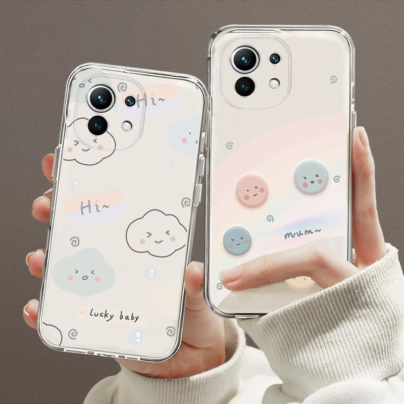 Q弹云朵适用小米11手机壳11pro/11ultra/11青春版透明硅胶M2011K2C软壳女