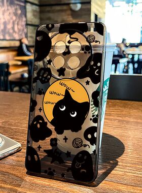 新款黑猫适用于华为Mate70pro手机壳mate6050全包40透明Pura70p30防摔软