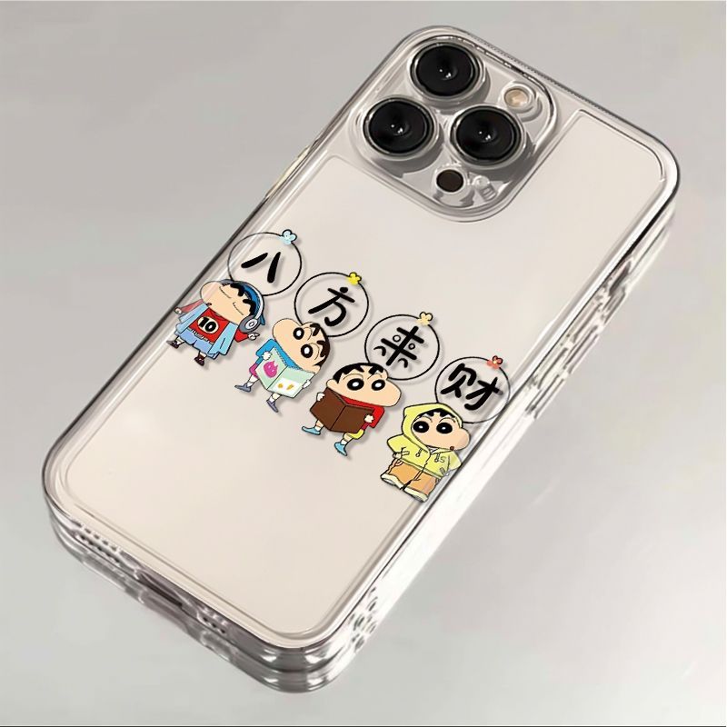 八方来财小新适用于11/12/13全包手机壳x/xs防摔iPhone14/15/16软壳678p