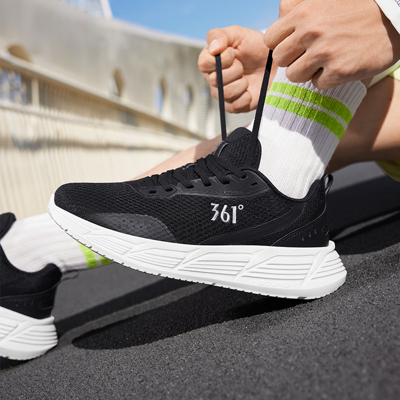 361男鞋春季新款运动鞋网面透气轻便跑鞋减震通勤跑步鞋男士网鞋