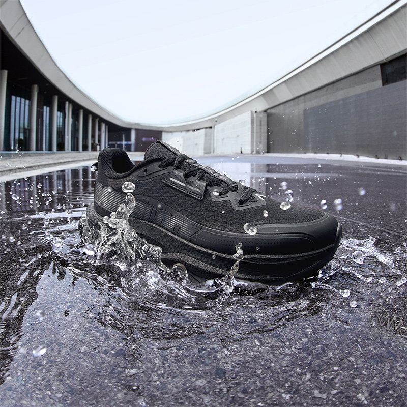 361赤焰5.0雨屏运动鞋男秋季皮面防泼水男鞋减震防滑防雨跑步鞋男