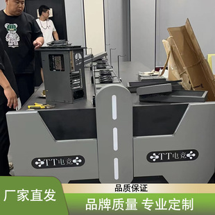 风道电脑桌沙发双层定制新款电竞桌椅组合多人网咖电竞馆专用网吧