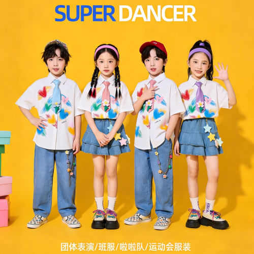 新款六一小学生运动会啦啦队服