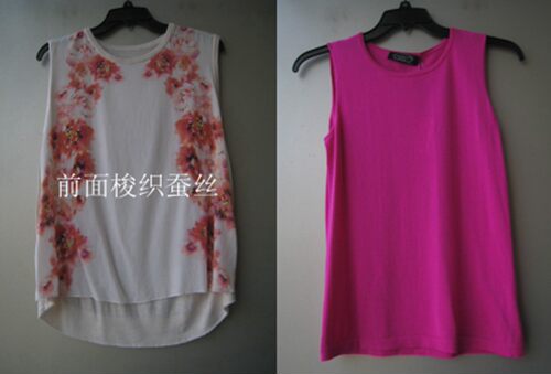 美国蚕丝羊绒无袖很舒服针织衫