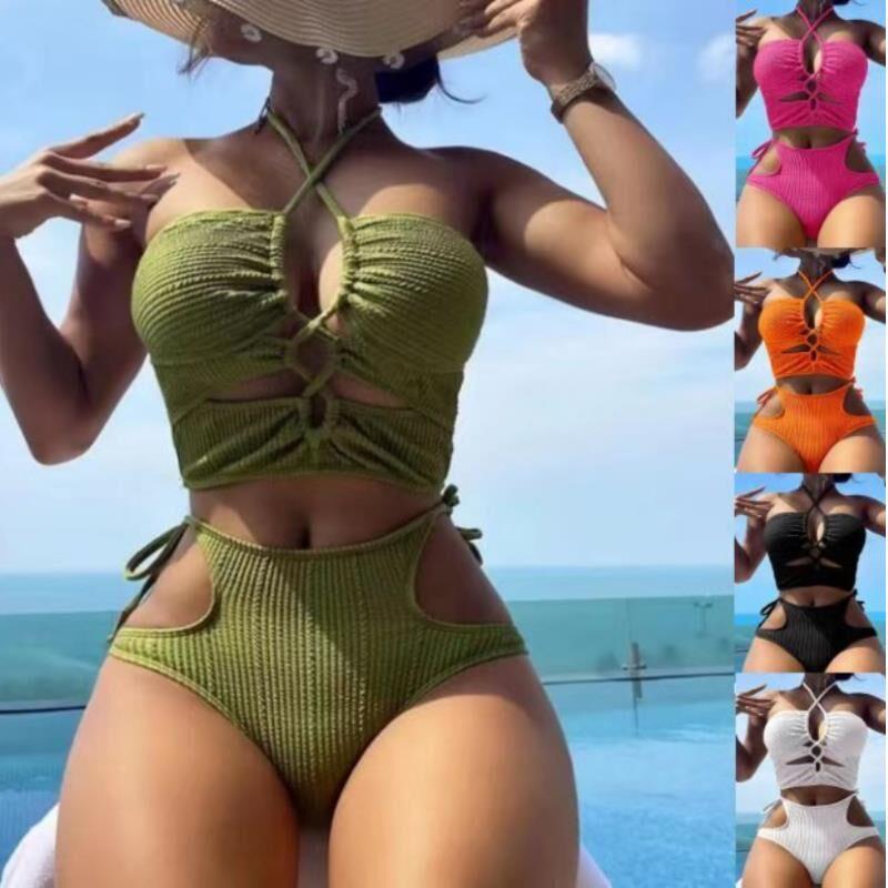swimsuit women swimming suit bikini 温泉游泳衣女款分体比基尼