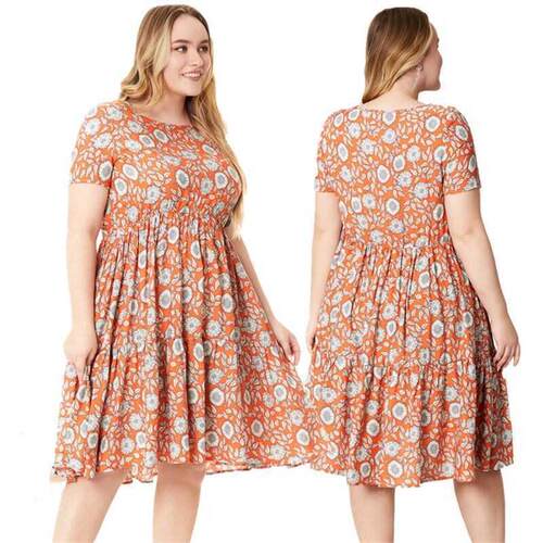 Plus size women summer comfort fabric dress XL5XL大码连衣裙