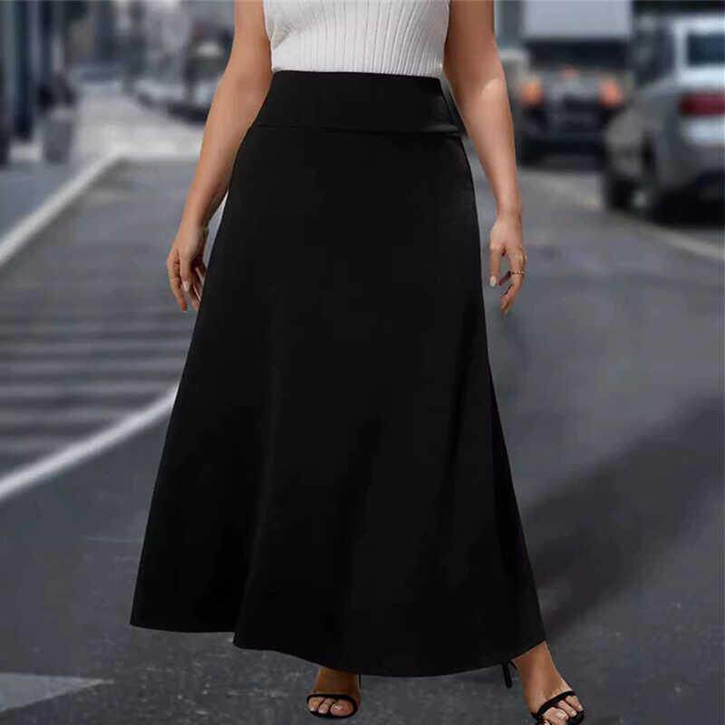 plus size High Waist summer skirts women long skirt 半身裙女图片