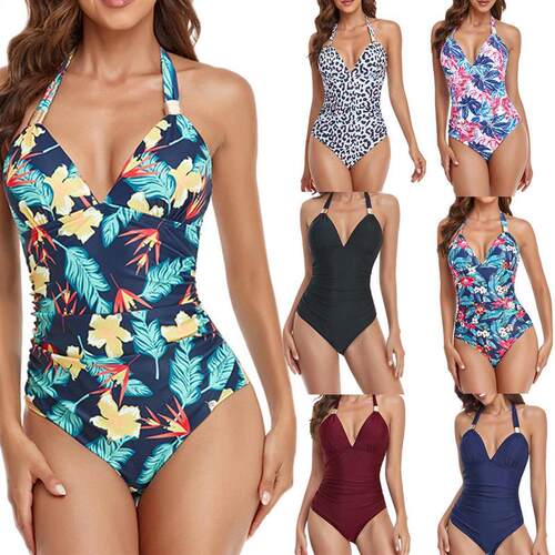 swimsuit women swimming suit bikini 温泉游泳衣女款连体比基尼