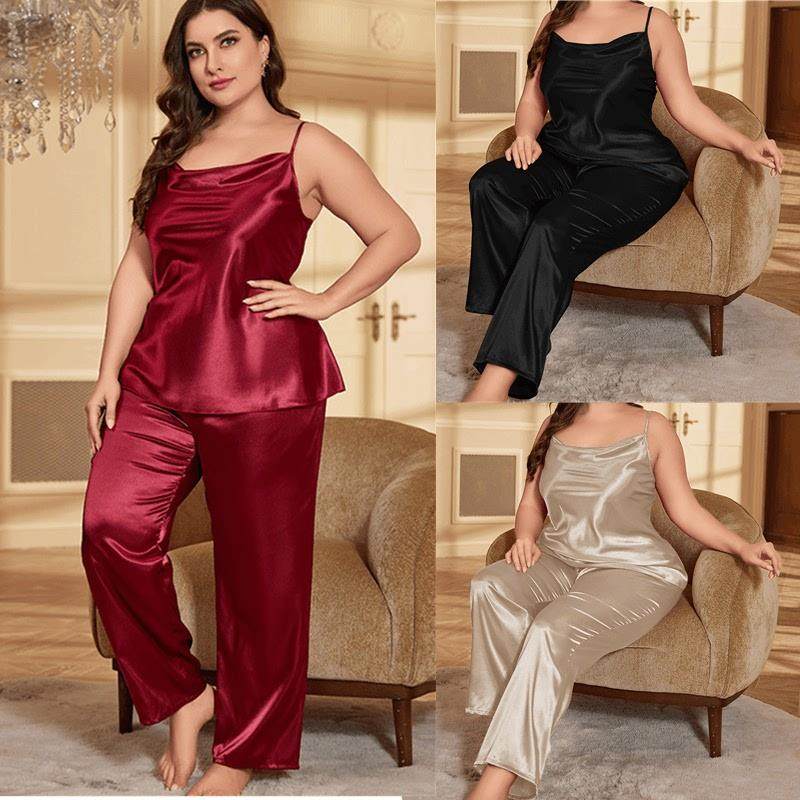 2024 hot home service suit fat women plus size Sling pajamas