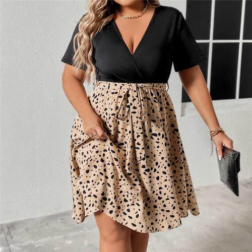Summer plus size Women ladies Sexy Vneck dress 大码连衣裙子
