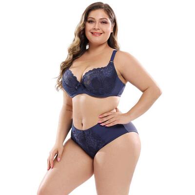 big Lad Bra Set Women ECrup Plus  Size UnderweaBBQZras文胸y