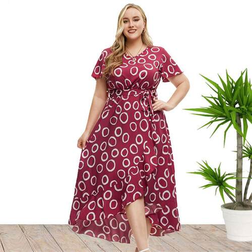 2024 Plus Size Summer fat lady Women Dress XL5XL 大码连衣裙