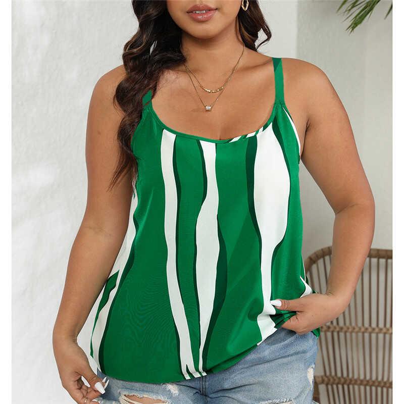 2024New summer sling chiffon shirt Plus size women vest tops