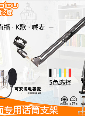 专业话筒支架nb35万向悬臂支架 360度电容麦话筒落地支架 帕比度