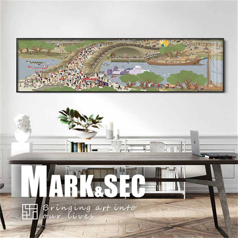 卡通动漫风联名清明上河图装饰画