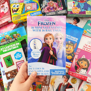 出口儿童节日分享礼物卡片幼儿园伴手礼贴纸套盒涂色游戏盖比玩具