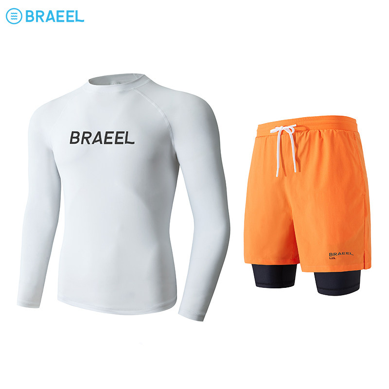 新款韩国男修身浮潜水母潜水服长裤长袖防晒速干大码水母衣冲浪服