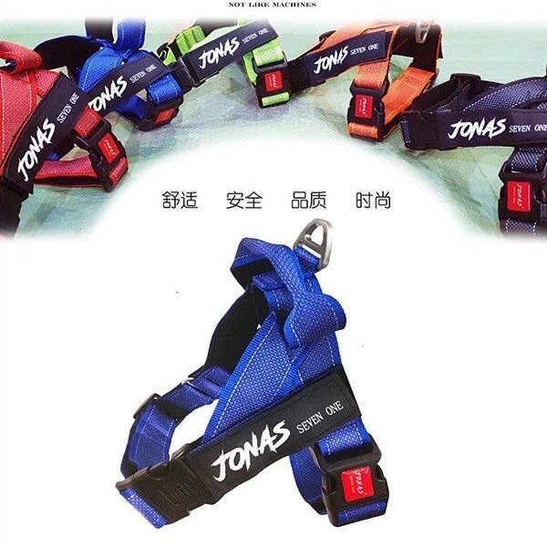 狗狗牵引绳新款宠物胸背带加宽织带撞色拼接不勒狗胸背户外遛狗绳