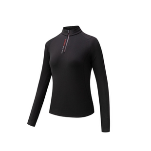 安踏CHN系列丨高弹长袖t恤女春季新款磨毛保暖针织上衣162617404S