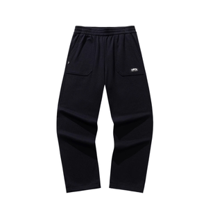 安踏休闲长裤男士秋冬新款加绒保暖宽松阔腿裤百搭卫裤172548301N