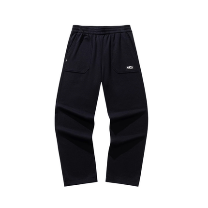 安踏休闲长裤男士秋冬新款加绒保暖宽松阔腿裤百搭卫裤172548301N